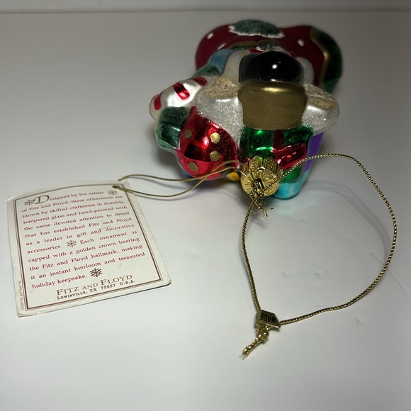 Fitz And Floyd Ornament Christmas Stocking Angel Wings Tree Candy Cane Ornaments - Picture 6 of 11